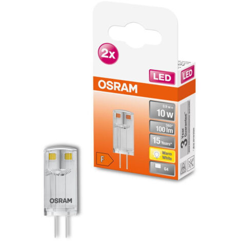 LED Stift 0,9W G4 100lm12V 2.700K klar 2er Box