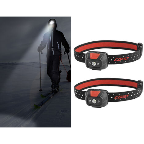 LED Stirnlampen SET, 320 Lumen dimmbar zum Joggen & Camping, Batteriebetrieben