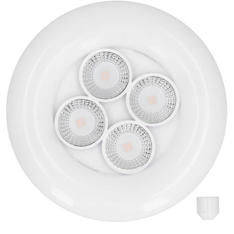 LED-Strahler mit 4 Leuchten, 3 einstellbaren Geschwindigkeiten, für Garage/Lagerhalle, 38 W, Wechselstrom 165–265 V