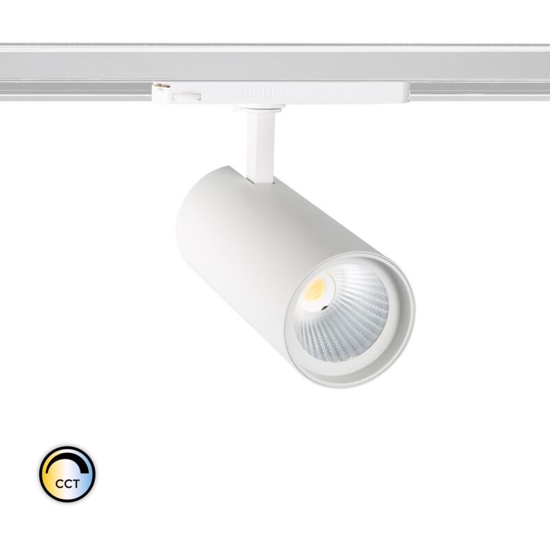 LED-Strahler New D'Angelo Weiss 40W (CRI 90) CCT LIFUD für 3-Phasenstromschienen Wählbar (Warmes-Neutrales-Kaltes) - Wählbar (Warmes-Neutrales-Kaltes)