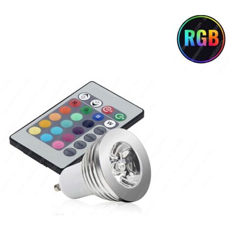 LED-STRAHLERRGB-LICHTGU10-GLÜHBIRNE5WMULTICOLORPROGRAMMIERBAREFERNBEDIENUNG