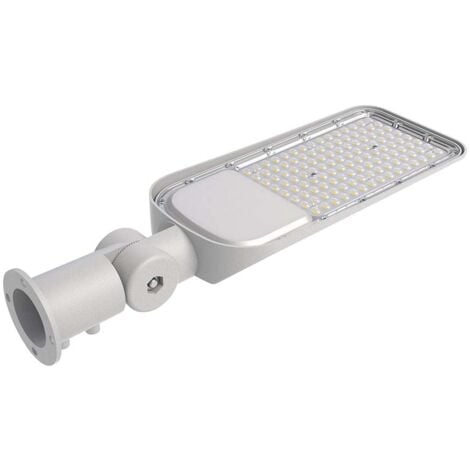 V-TAC Armature LED Straßenlaterne 50W 100lm/w Samsung Chip Auto On/Off Lichtsensor 4000k schlankes graues Gehäuse IP65 - sku 20432