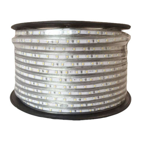 LED-Streifen 230V 10,5W/m SMD5050 60LED/m 3000K IP65 50m