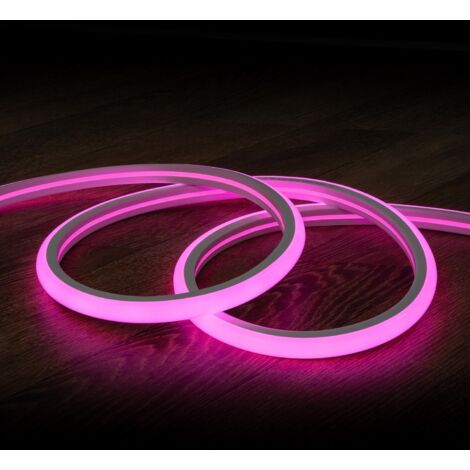 LED-Streifen Neon Dimmbar 220V Rosa Halbrund 180° 7.5W/m Schnitt 100cm IP67 nach Maß 3 m