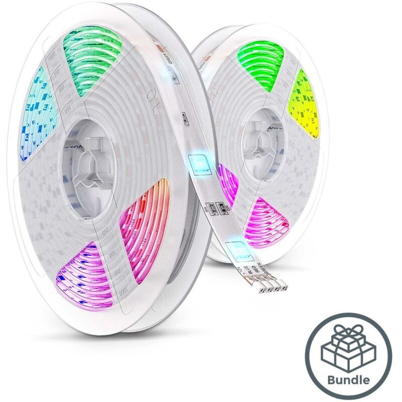 LED Strip 20 metres - (2x10) - Bande lumineuse - éclairage LED RGB - avec télécommande - bande lumineuse dimmable - accessoires de jeux vidéo