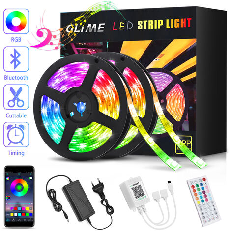 LED STRIP LIGHTS 5050 RGB COLOUR CHANGING TAPE UNDER CABINET KITCHEN TV USB 10M UK PLUG