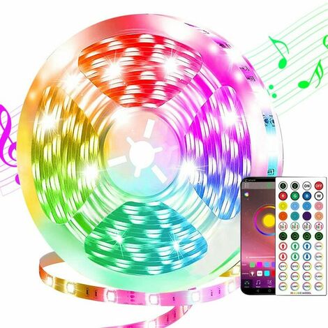 LED Strip RGB LED Strip, LED Lights Guard 30M with control via app, LED Strip 16 Mio with control via app