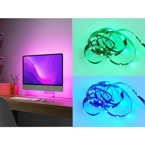 Led strip rgb trio lighting gaming screen 2.5w länge 120cm schwarz - r65591102