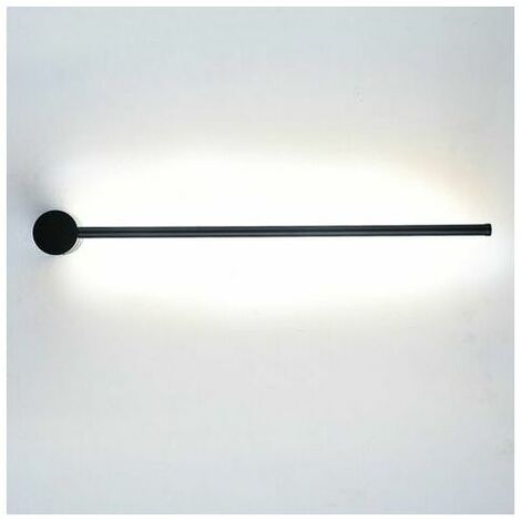 LED Strip Wall Light Modern Simple Indoor Wall Lamp Bedside Decoration Sconce Creative Linear Wall Light for Bedroom Hallway Stairs Living Room Black 50cm Cool White