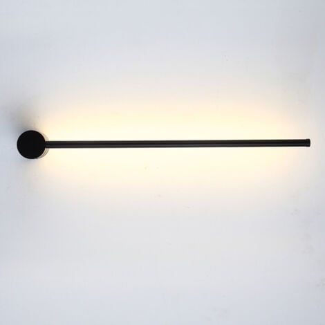 Led Strip Wall Light Modern Wall Lights Indoor Wall Light Creative Linear Wall Sconce For Bedroom Corridor Stairs Living Room Black,50CM Warm White