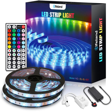 LED STRIPS LIGHTS RGB COLOUR CHANGING TAPE REMOTE 5M