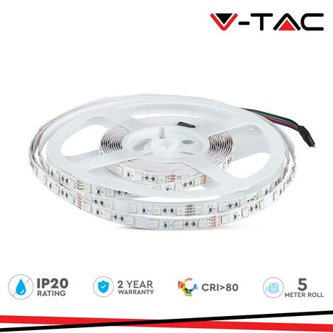 V-TAC V-TAC 5 METRI DI STRISCIA LED RGB 12V 9,6W IN PCB VT-5050 IP20 2120