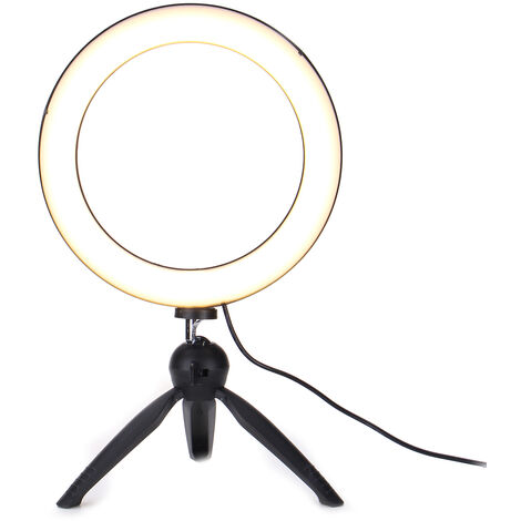 LED Studio Ring Light Dimmable Phone Selfie Maquillage Vidéo Live Lampe 22cm SWAGX