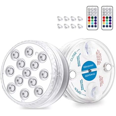 LED Submersible Étanche, Lampes de Piscine Sous-Marines Multi-couleur a 8.5*3.5cm Lot de 2 Versailles