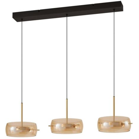 LED Suspension à intensité variable 'Martis' en verre pour salon & salle à manger