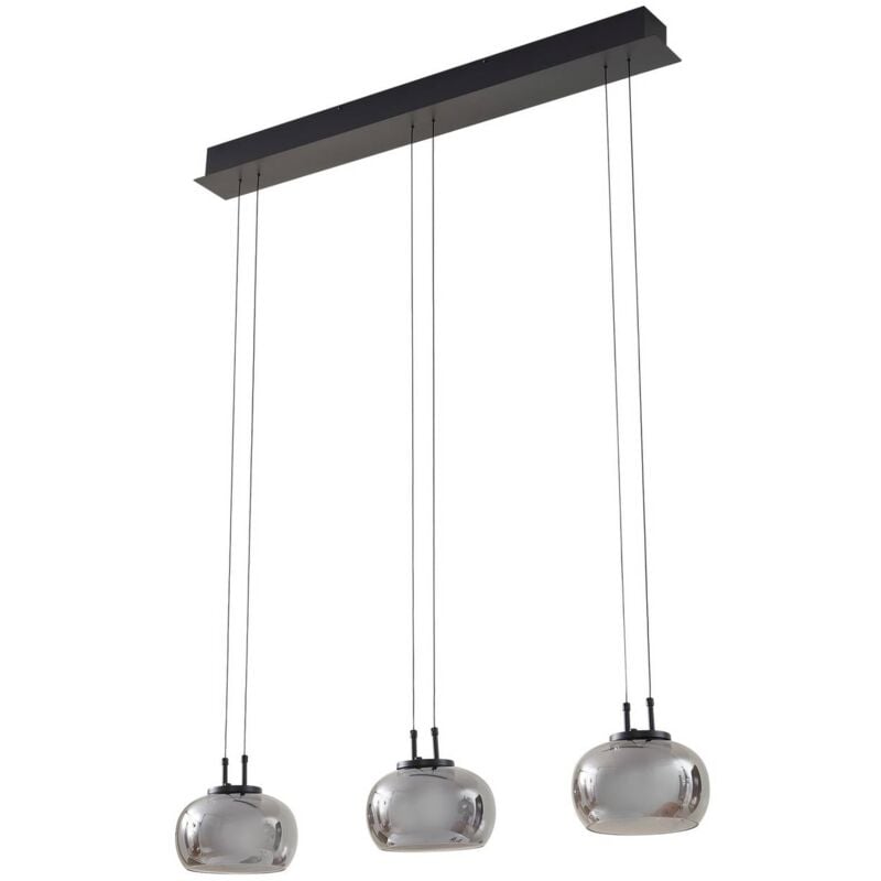 Lucande - led Suspension en verre 'Dain' en verre pour salon & salle à manger