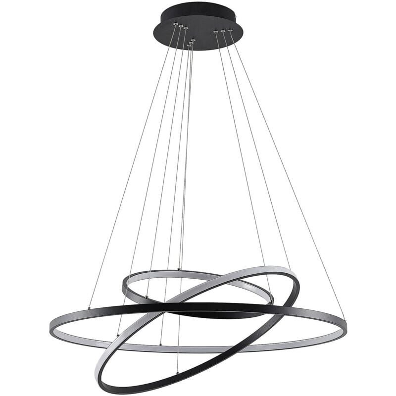 Lucande - led Suspension à intensité variable 'Ezana' en métal pour salon & salle à manger