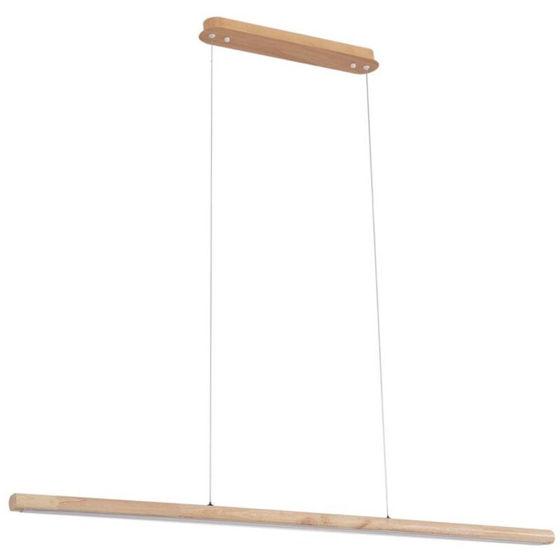 Lucande - led Suspension 'Maruta' en bois pour salon & salle à manger