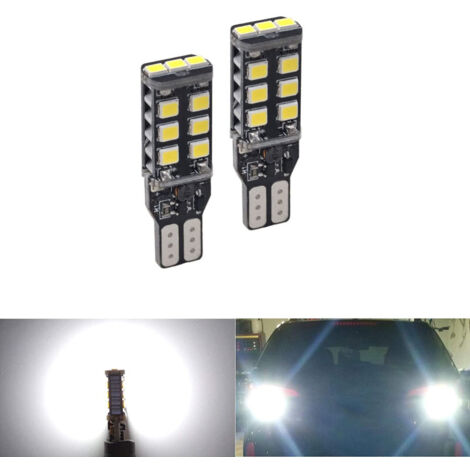 Комплект LED T10 Крушки за Задна Светлина - 6000K Бяла Светлина, 600LM (2 броя)
