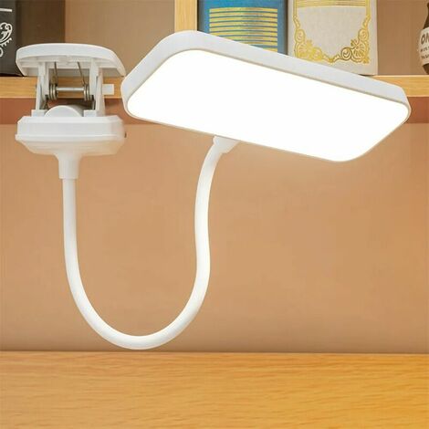 Led Table Lamp Table Lamp 3 Modes Dimming Clip Study Lighting Desk USB Book Lamp Reading Lamp Charging Light Suppression 5V
