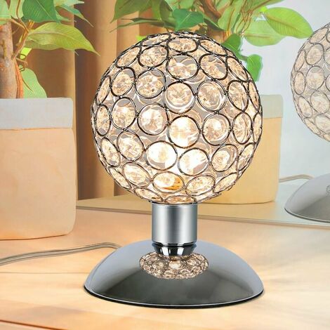 LED Table Lamp Table Lamp Living Room Crystal Table Lamp - Modern Design Decorative Bedside Lamp G9 Socket Bedroom Table Lamp with Crystal Metal Shade Small for Girls Bedroom Hotel