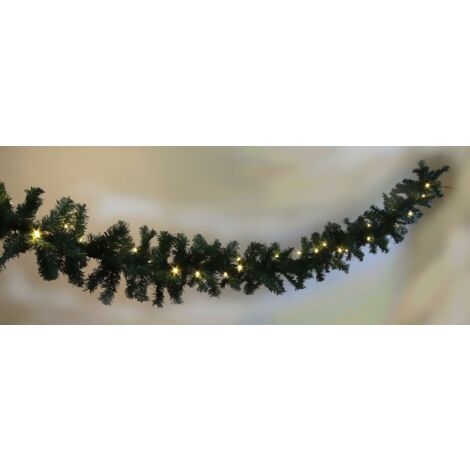 LED-Tannen-Girlande außen 80er warmweiß, IP44, 6/18 h Timer, 5 m/440 Spitzen