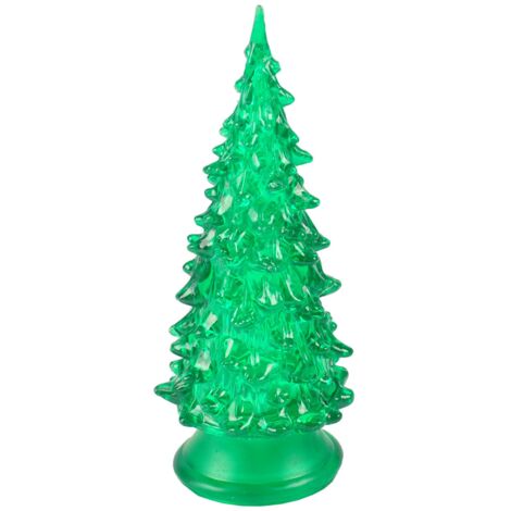 LED Tannenbaum mit Farbwechsler 14cm Winterdeko Weihnachtsbaum Leuchttanne Deko - grün
