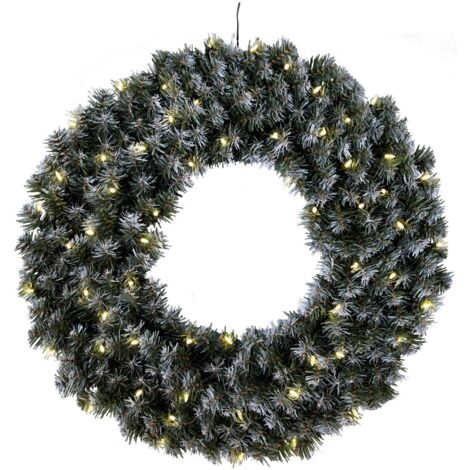 LED-Tannenkranz mit Schneedecor, beleuchtet