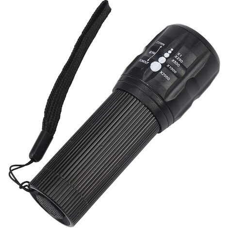 LED-Taschenlampe, 18650/AAA-Batterie, hohe wiederaufladbare, zoombare Laterne, wasserdicht für Outdoor-Fahrräder