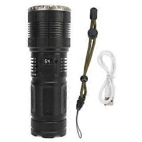 LED-Taschenlampe 5000 lm, hohe Leistung, wasserdicht, zoombar, wiederaufladbar, für Camping, Wandern, Notfälle