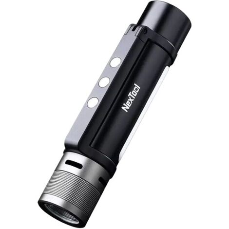 LED-Taschenlampe, 6-in-1, 1000 Lumen, USB-Notstromversorgung, ABS, wasserdicht, tragbar, mit einziehbarer Fokuslinse, Taschenlampen für Camping im Freien, Lichtalarm [Energieklasse A+++]