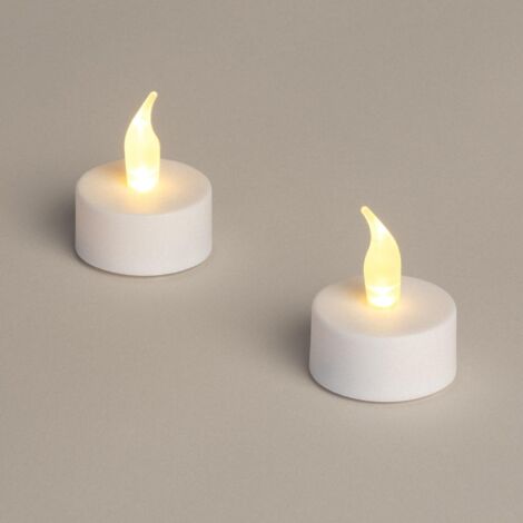 LED Teelicht Ø4cm weiß 2er Satz