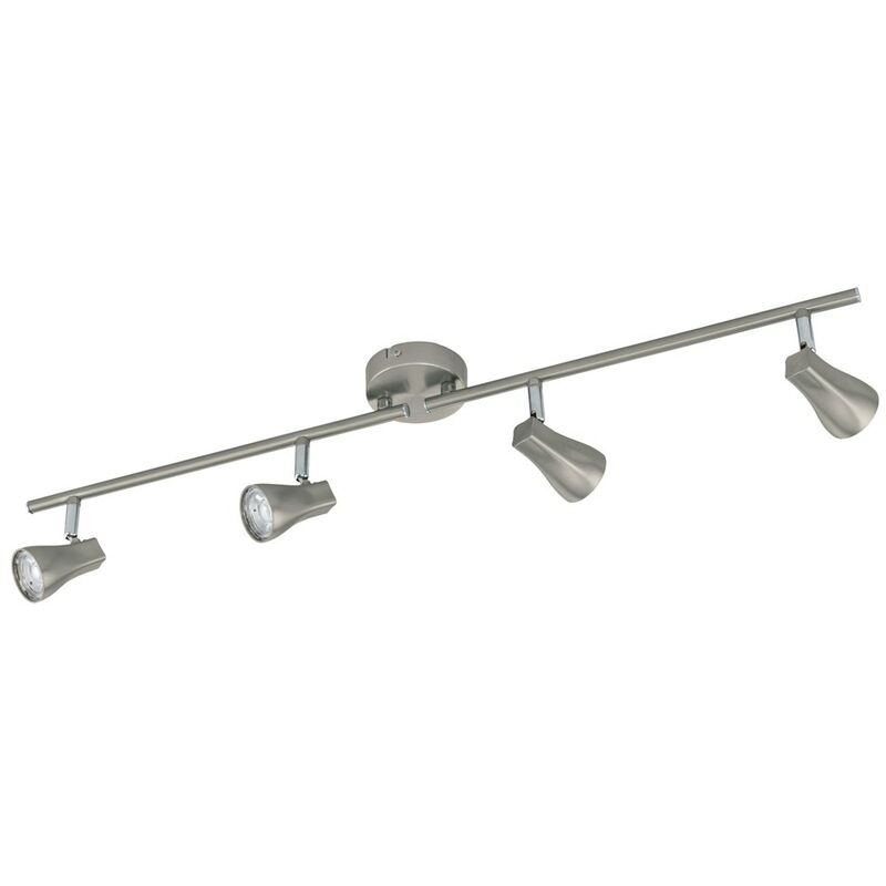 Led tiberio 1 nichelato opaco-L: 70 cm b: 8cm