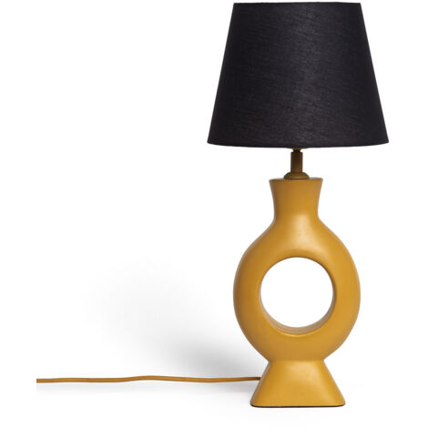 LED Tischlampe aus Kunstharz Dimahis Senf