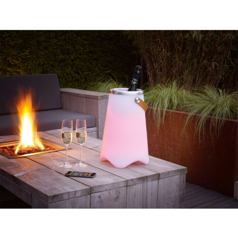 LED Tischlampe CALLOON mit Farbwechsel, Bluetooth Lautsprecher & Weinkühler 38cm
