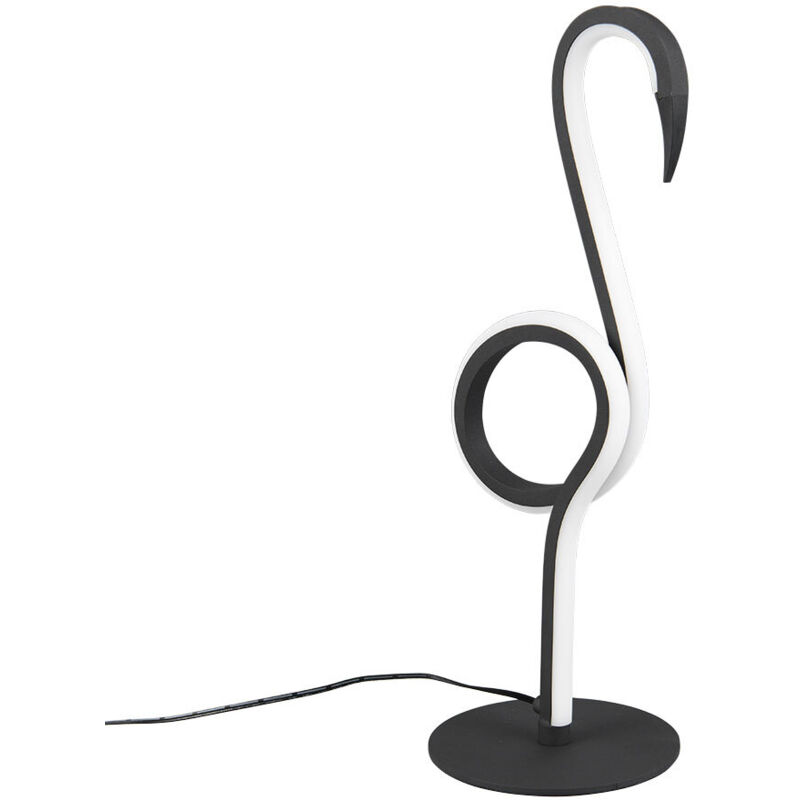 Reality Leuchten - Led Deko Tischlampe Ingo Schwarz Mit Schnurschalter, Höhe 35cm