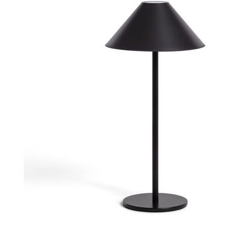 LED Tischlampe Tragbar für Außen Metall mit wiederaufladbarer Batterie USB Kivuli Schwarz
