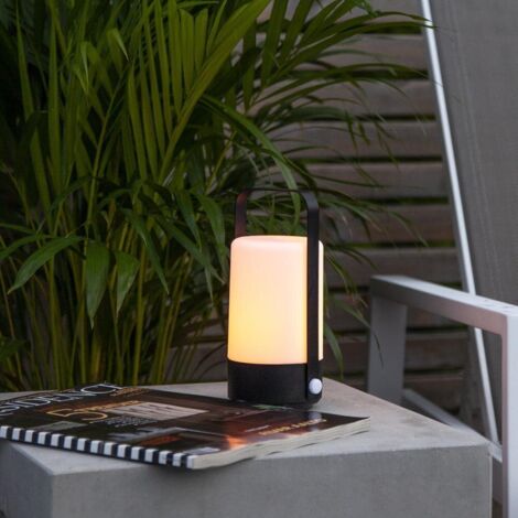 LED Tischlaterne ,Flame Lantern', kabellos, batteriebetrieben, indoor, warmweiß, 19cm