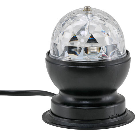 LED Tischleuchte BRILONER LEUCHTEN DISCO LIGHT, 3 W, IP20, schwarz, Kunststoff, Ø 8,8 cm