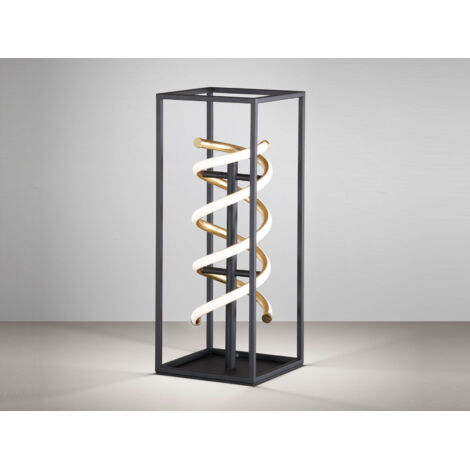 LED Tischleuchte GIAN Schwarz Gold dimmbar, Höhe 50cm
