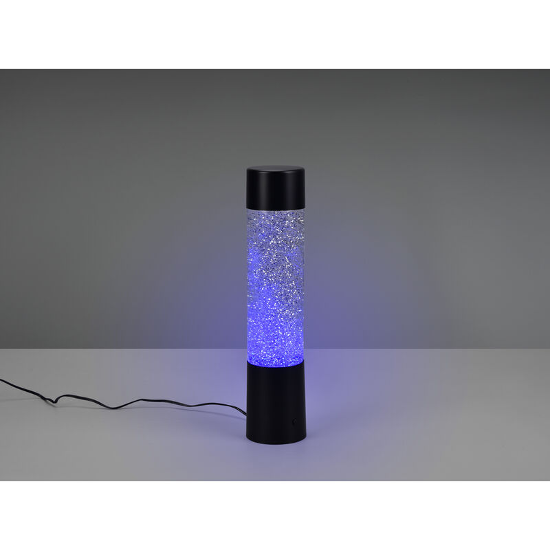 Reality Leuchten - Led Tischleuchte Glitter Mit Rgb Farbwechsel, Schwarz 34cm Hoch