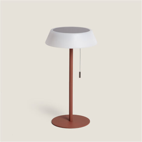 LED Tischleuchte Solar Außenbereich 1.2W Metall Aldana Braun