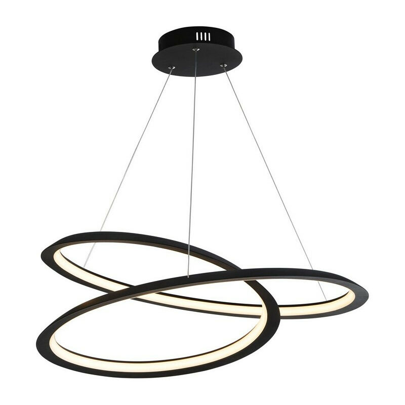 Swirl Led Pendant Sand Black. Dimmable - Searchlight