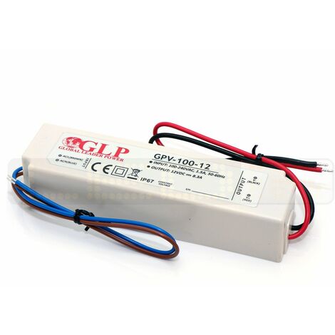 LED Trafo 100W 8,3A 12V Netzteil IP67 Wasserdicht Transformator Treiber für LED Leuchtmittel Beleuchtung