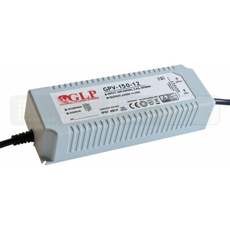 LED Trafo 150W 12.5A 12V Netzteil IP67 Wasserdicht Transformator Treiber für LED Leuchtmittel Beleuchtung
