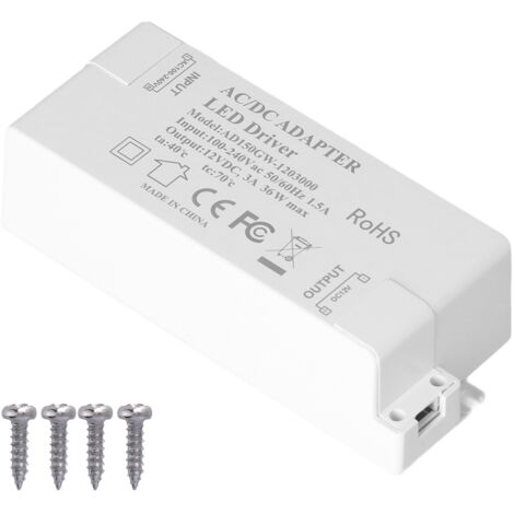 LED-Transformator 36W 12V 3A G4 MR11 MR16