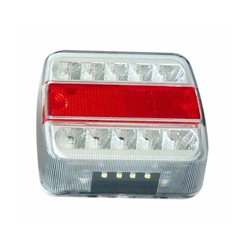 

Led trasero 13v 4 funciones luz trasera + reflector 100x100x40 mm