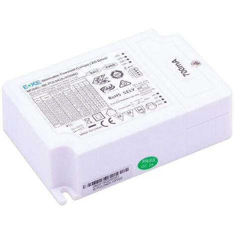 LED Treiber 42W 3-84V 0.25-0.7A IP20 dimmbar DALI / 1-10V / PUSH, BOKE BK-PUL042A-0700BD Konstantstrom CC