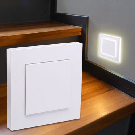 LED Treppenleuchte eckig weiß - Lichtfarbe: CCT 1,5W - Lichtaustritt: Doppio