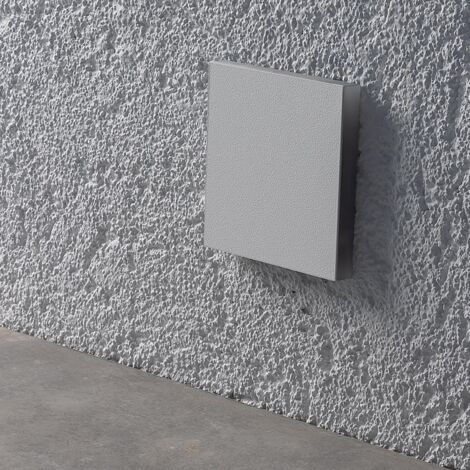 LED Treppenleuchte IP44 eckig weiß - Lichtfarbe: Warmweiß 1,5W - Lichtaustritt: Linea